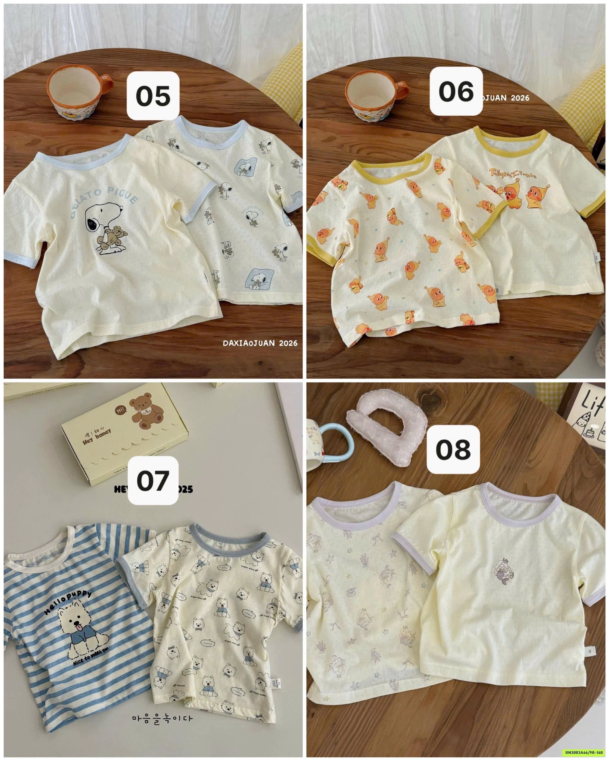SÉT 2 ÁO COTTON GIẤY DỄ THƯƠNG