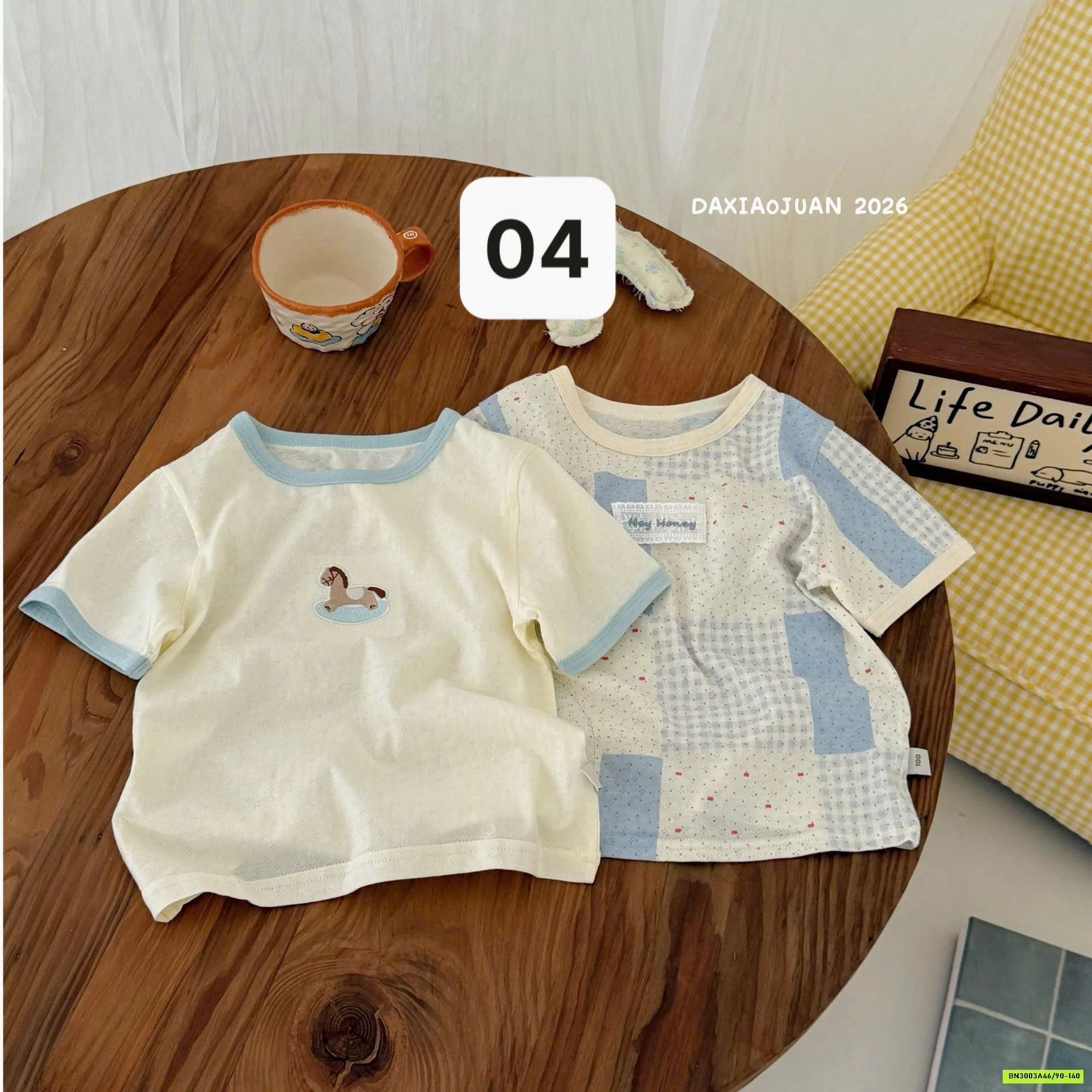 SÉT 2 ÁO COTTON GIẤY DỄ THƯƠNG