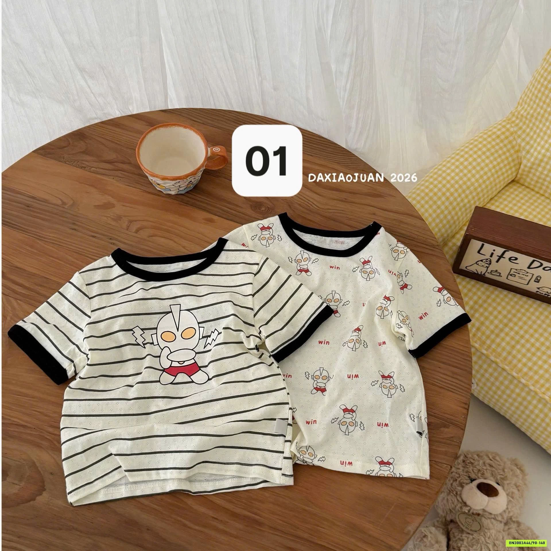 SÉT 2 ÁO COTTON GIẤY DỄ THƯƠNG