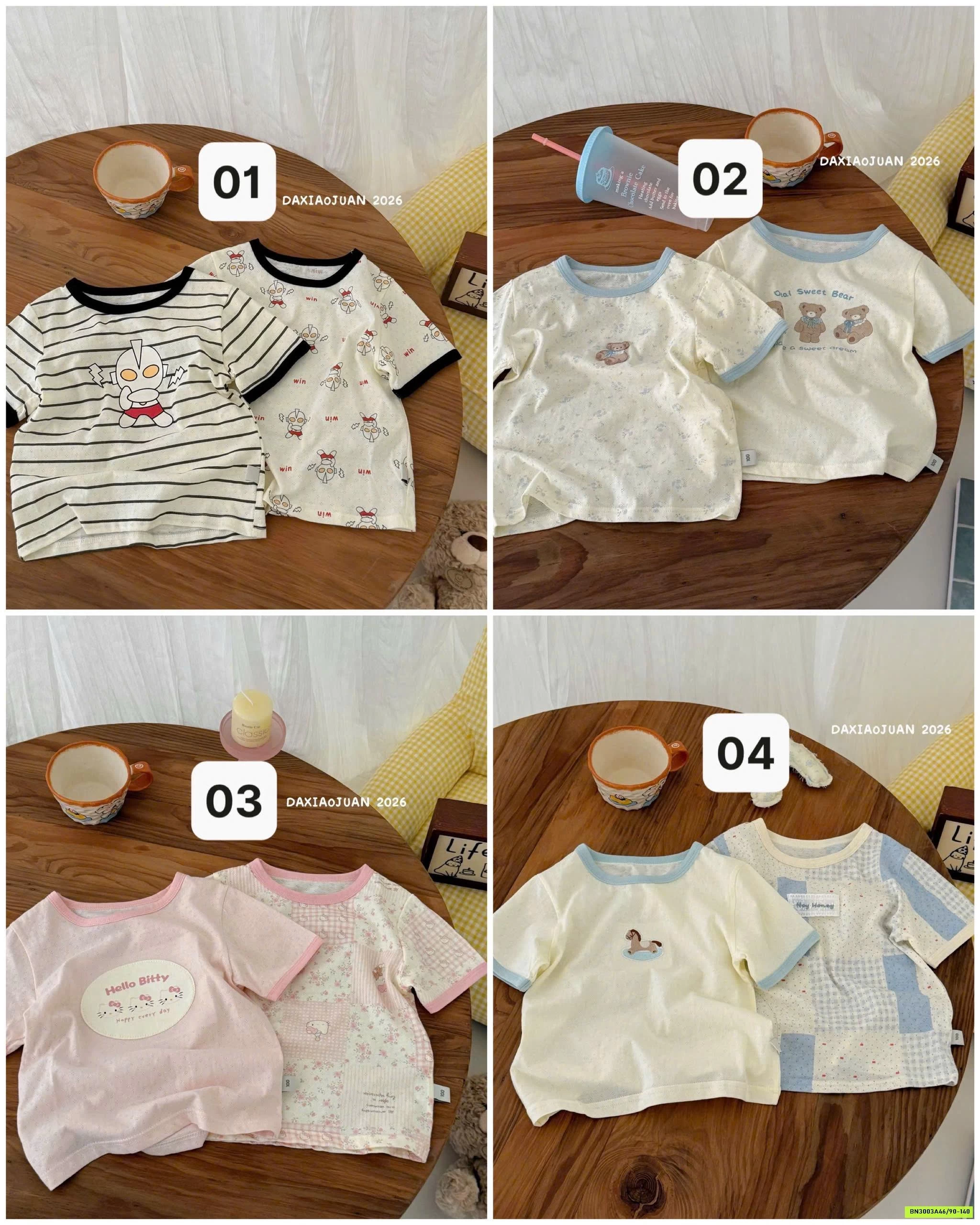 SÉT 2 ÁO COTTON GIẤY DỄ THƯƠNG