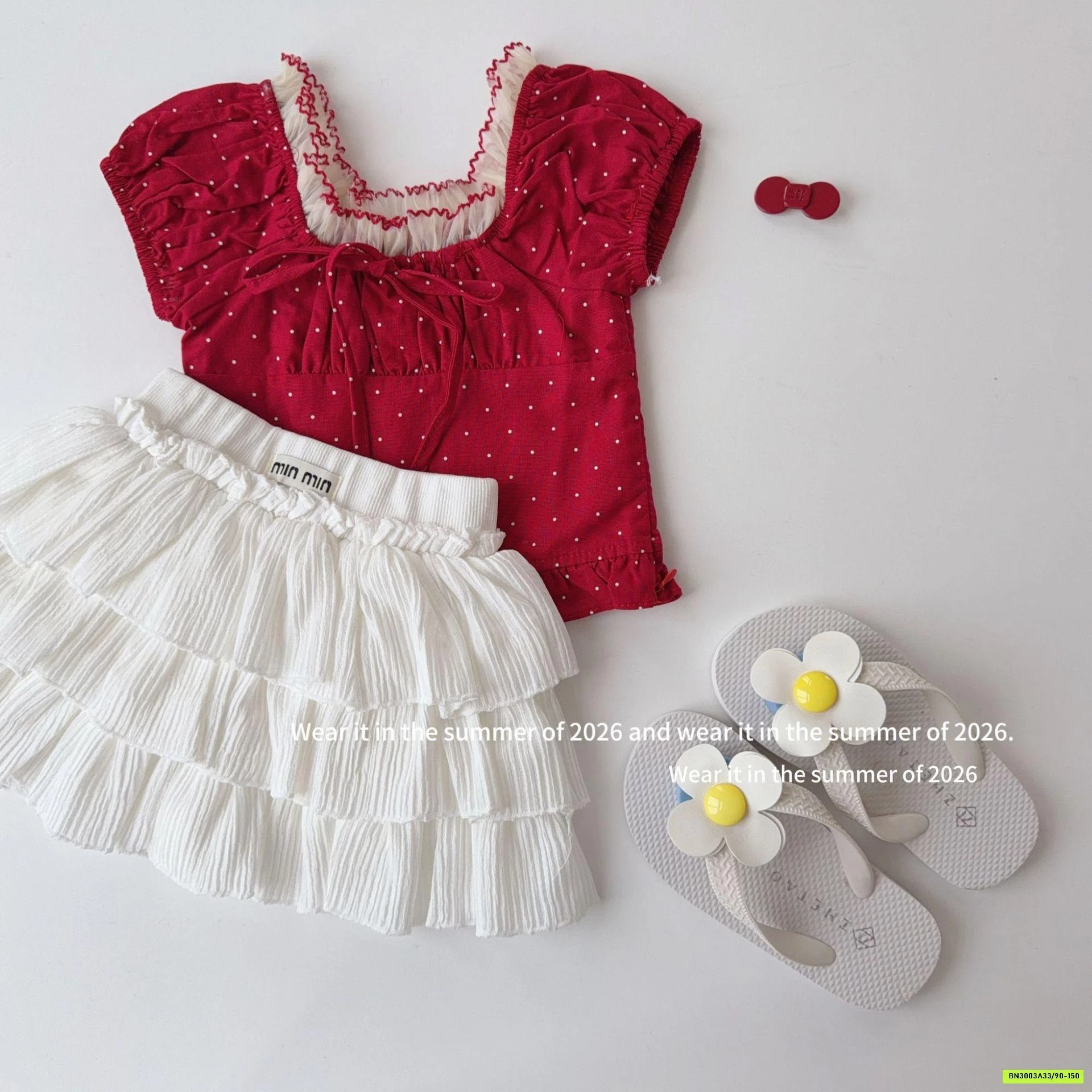 SÉT ÁO ĐỎ MIX CV TRẮNG T&QKIDS