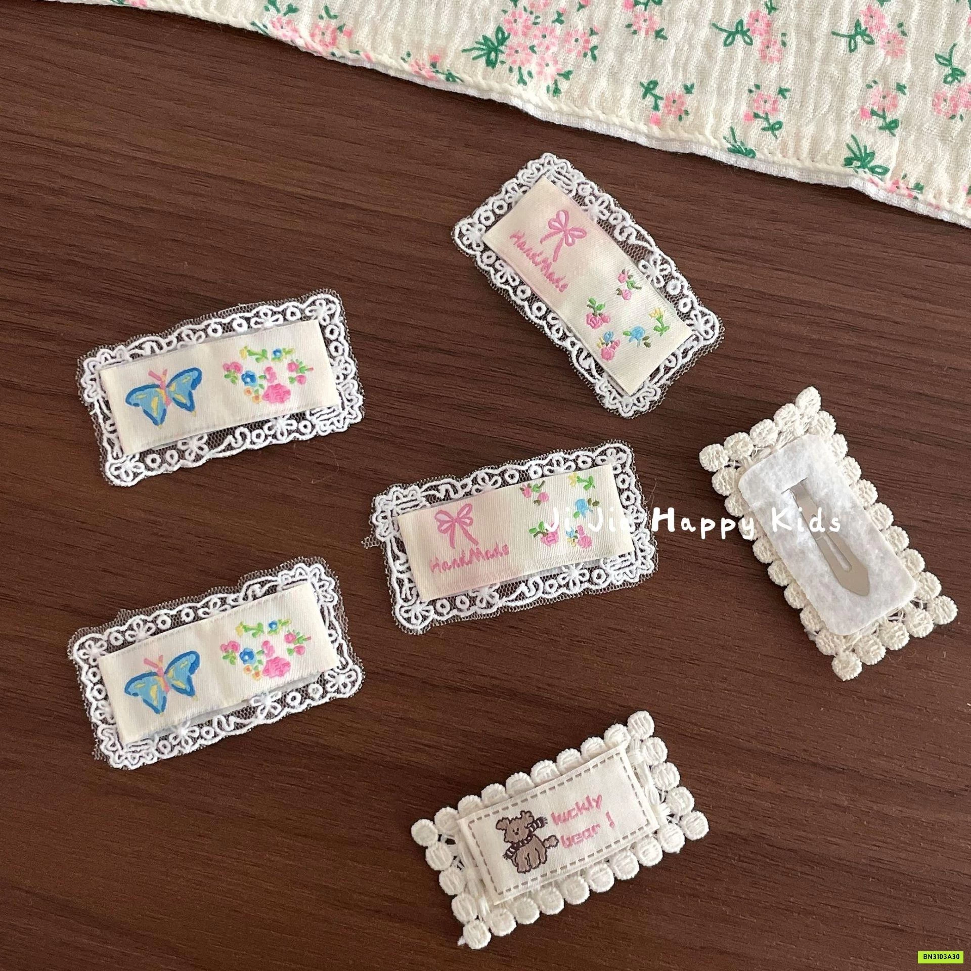 SÉT 2 KẸP TÓC VẢI TIỂU THƯ HÀN QUỐC