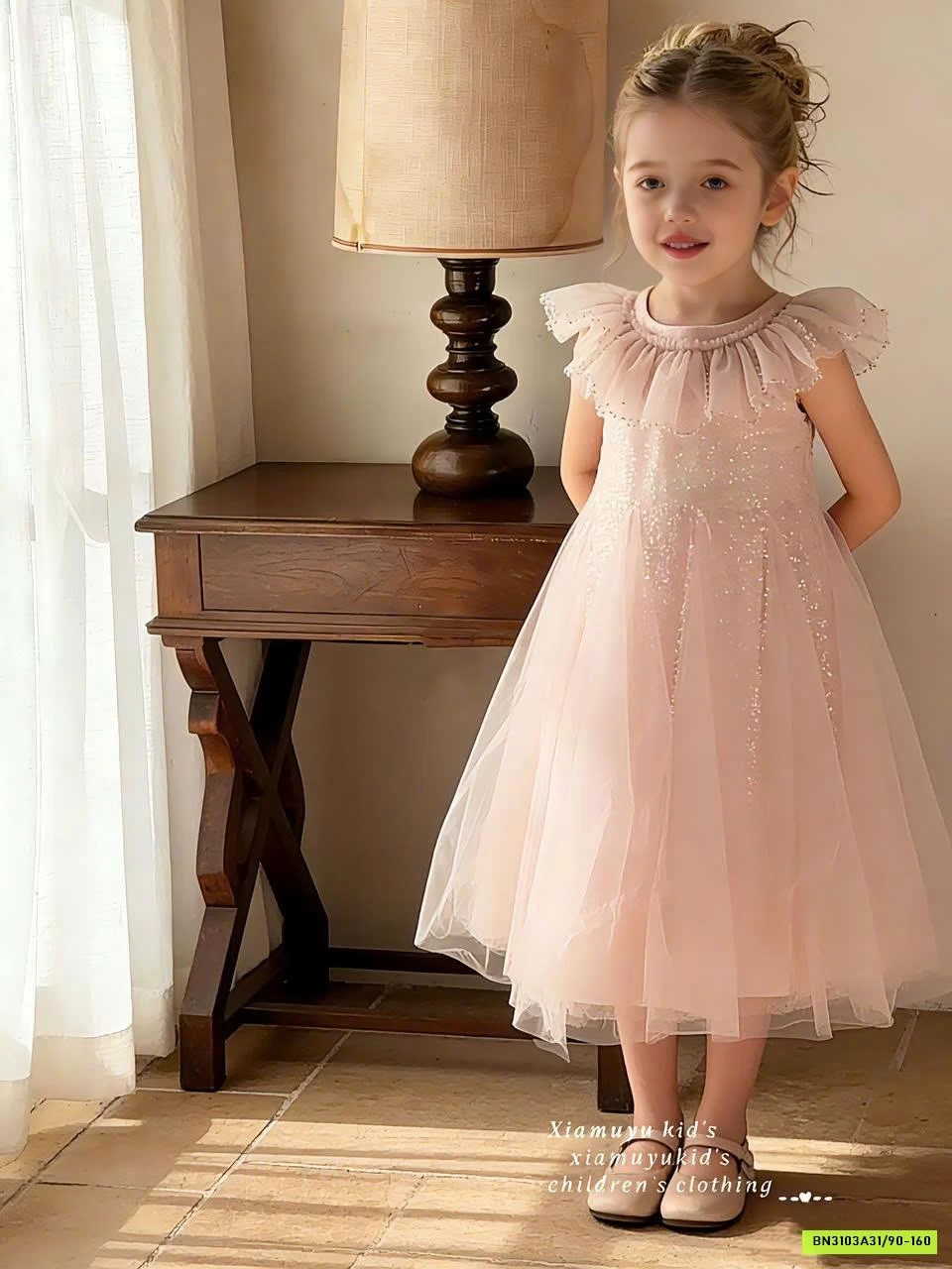 ĐẦM VOAN HỒNG PASTEL