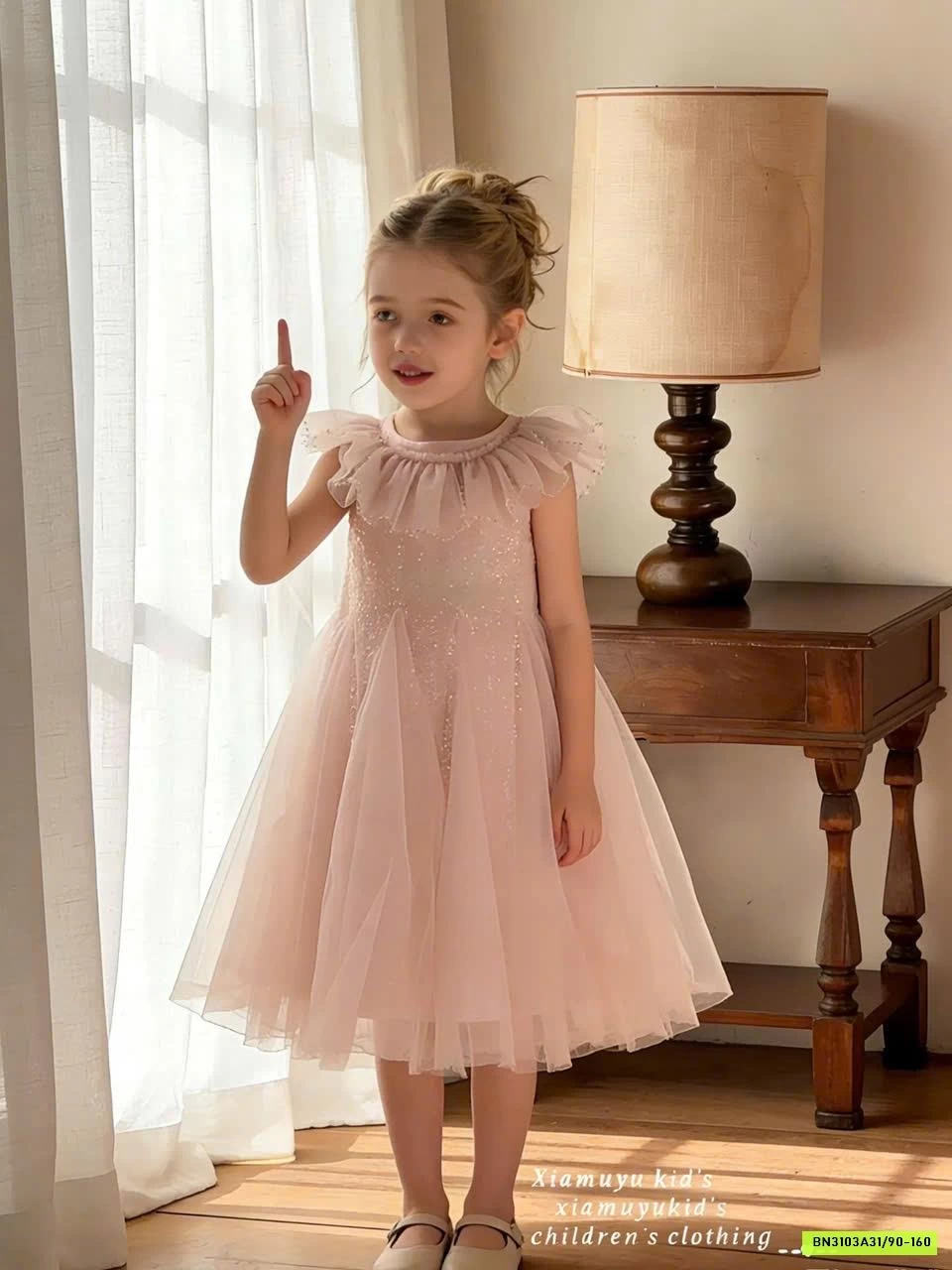 ĐẦM VOAN HỒNG PASTEL