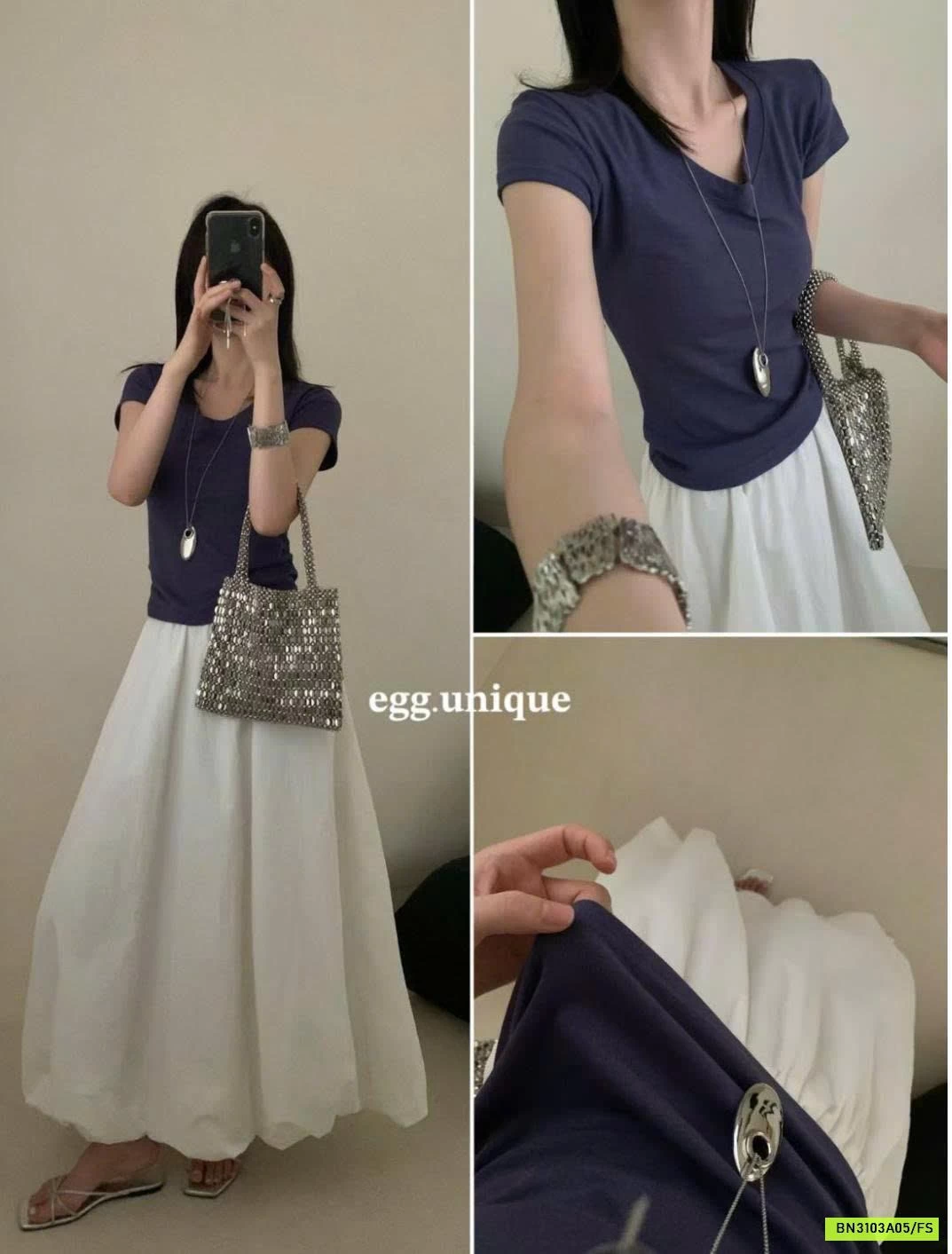 ÁO CỘC TAY NỮ EGG