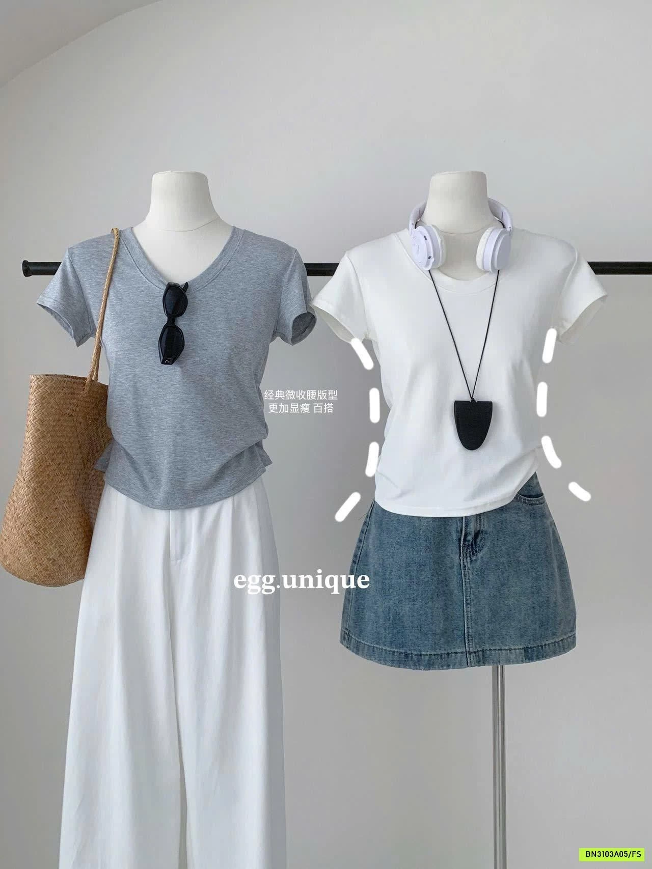 ÁO CỘC TAY NỮ EGG