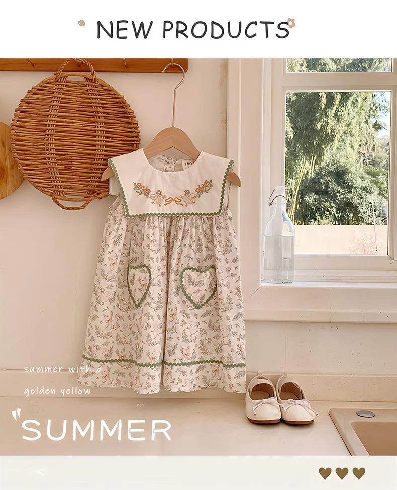 ĐẦM SÁT NÁCH HOA NHÍ THÊU TỈ MỈ DUDU