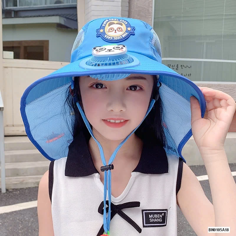 MŨ BÈO TÁN RỘNG KÈM QUẠT