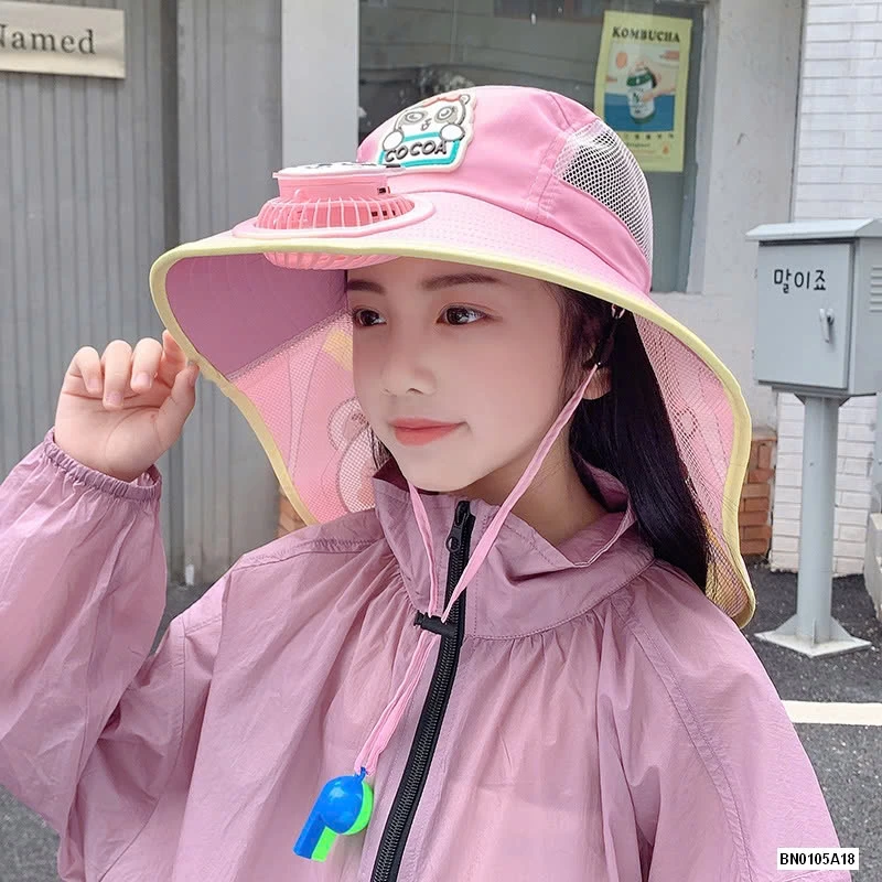 MŨ BÈO TÁN RỘNG KÈM QUẠT