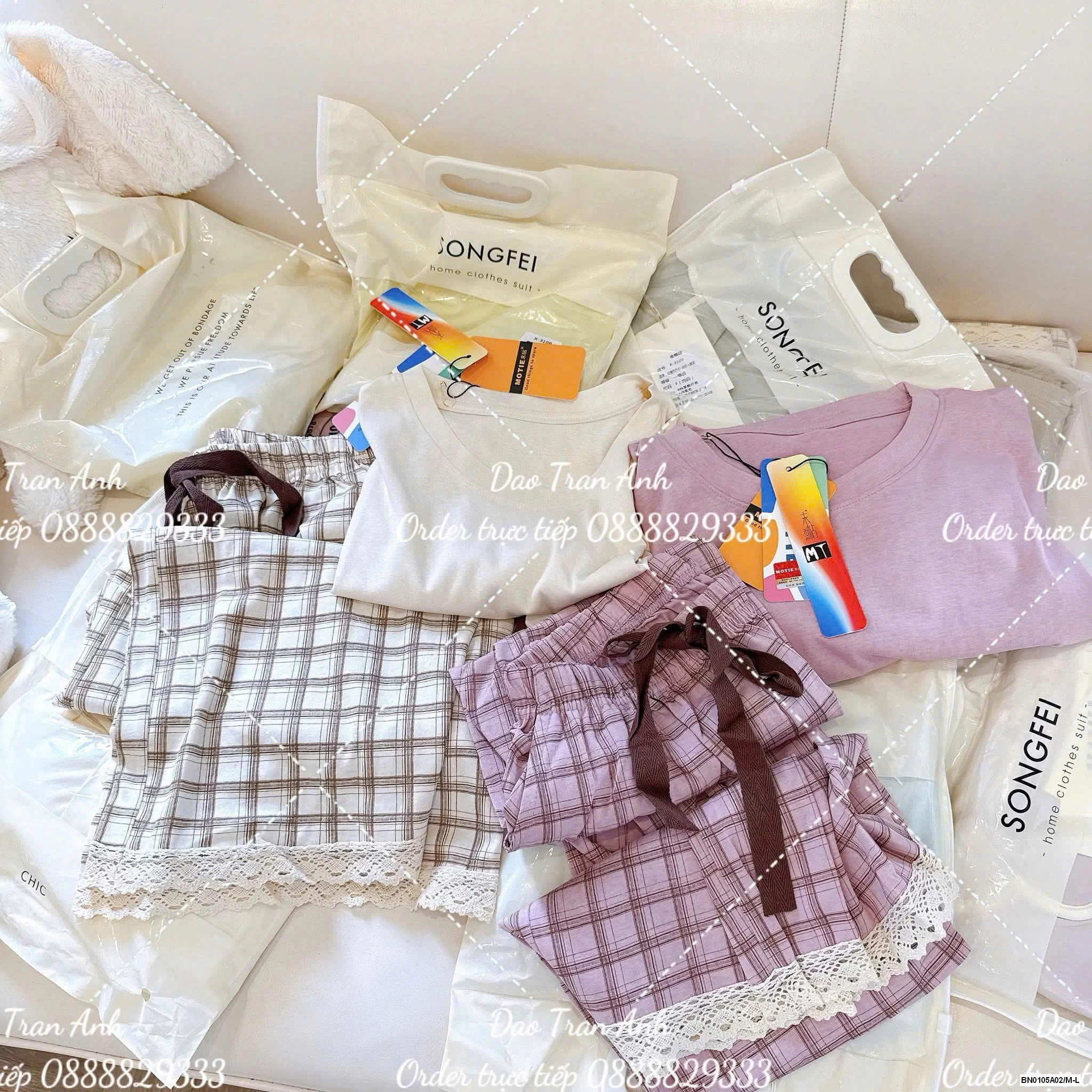 BỘ MẶC NHÀ QUẦN KẺ NỮ