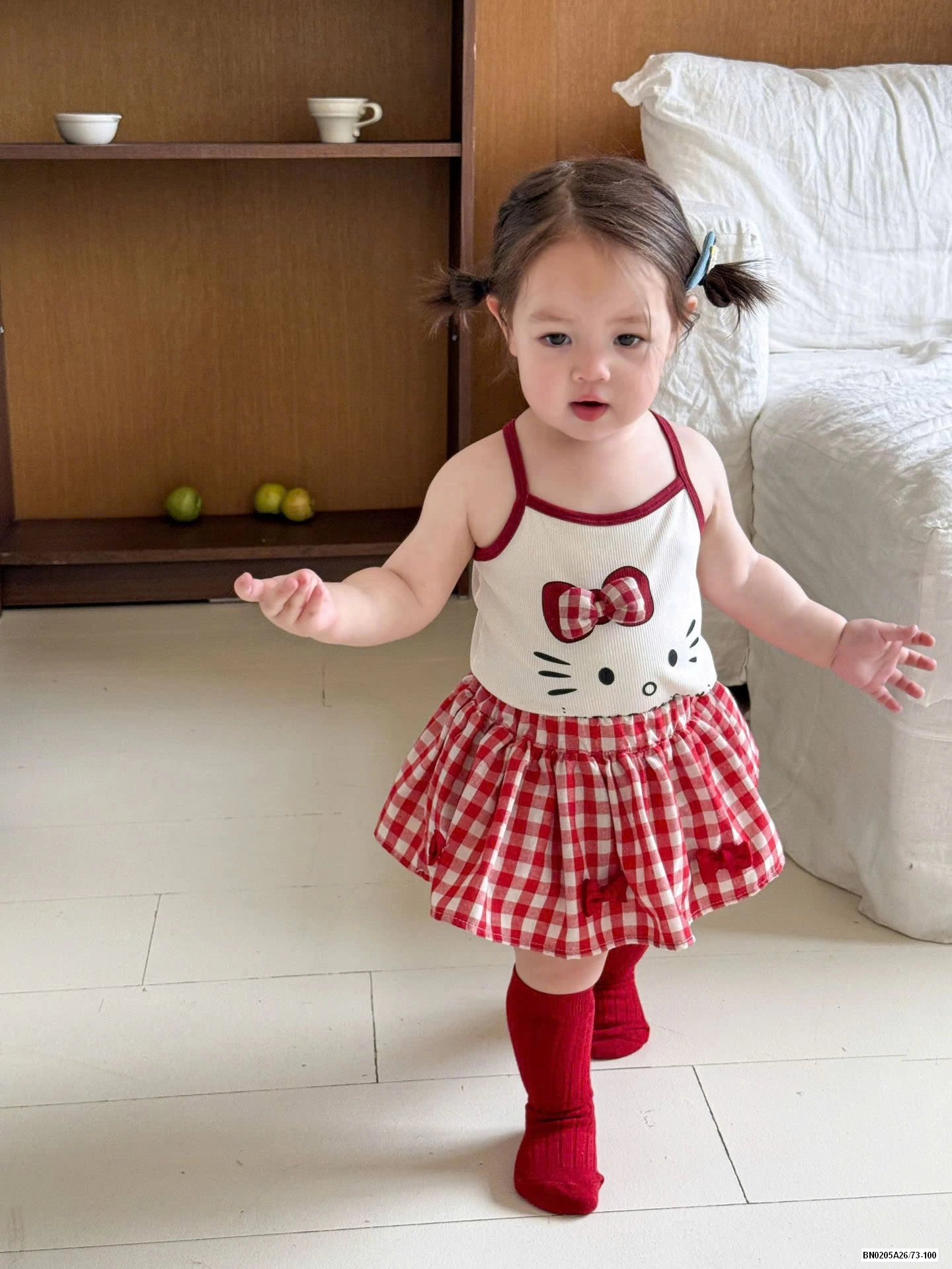 SÉT 2 DÂY KITTY CARO ĐỎ