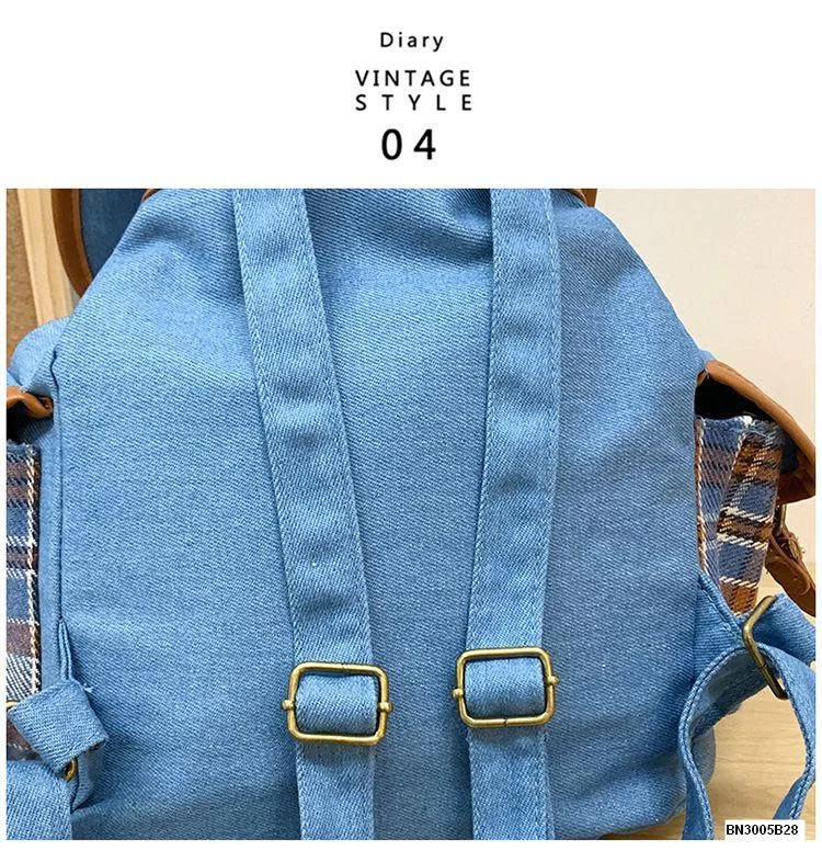 BALO VẢI DENIM CÁO HỒNG