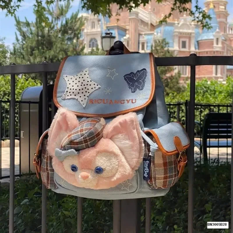 BALO VẢI DENIM CÁO HỒNG