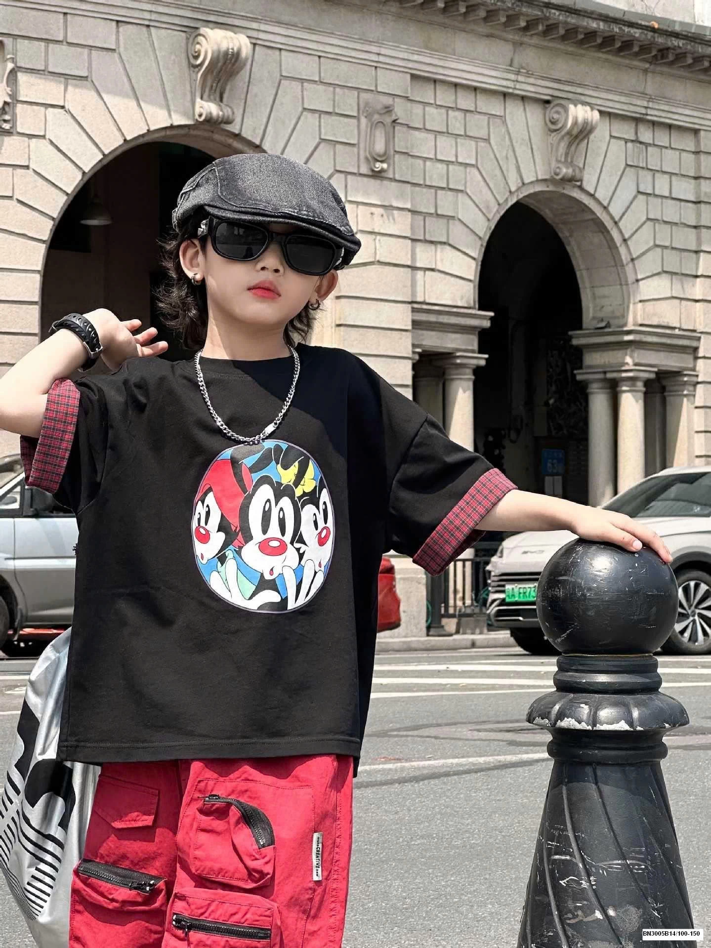 SET ÁO PHÔNG CÚN MIX QUẦN ĐỎ TÚI HỘP