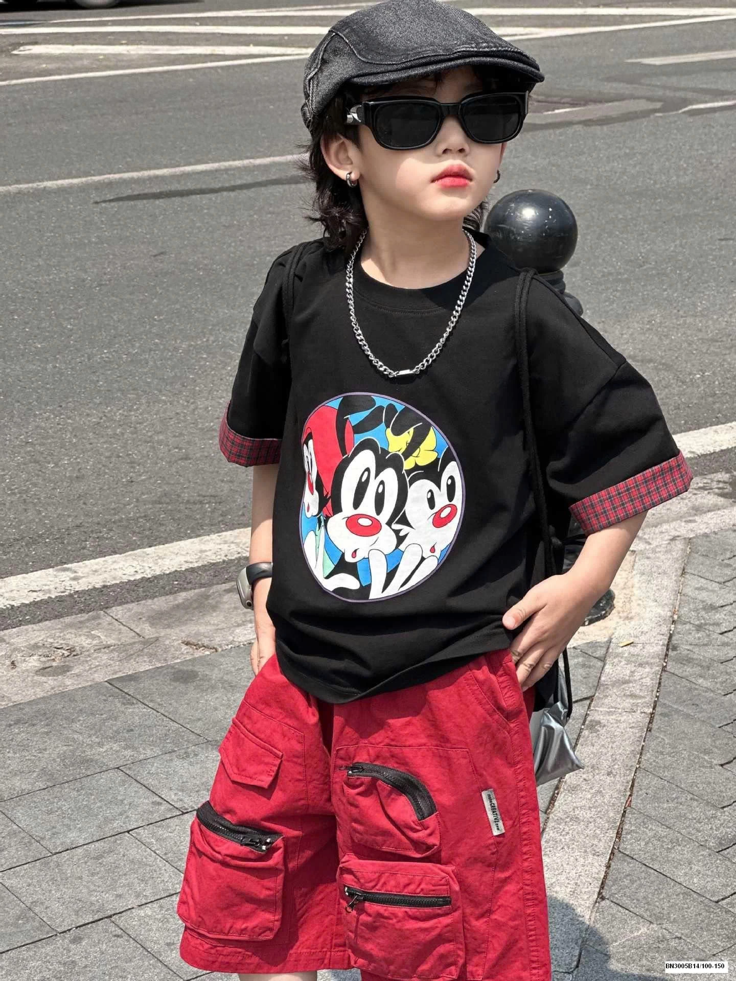 SET ÁO PHÔNG CÚN MIX QUẦN ĐỎ TÚI HỘP