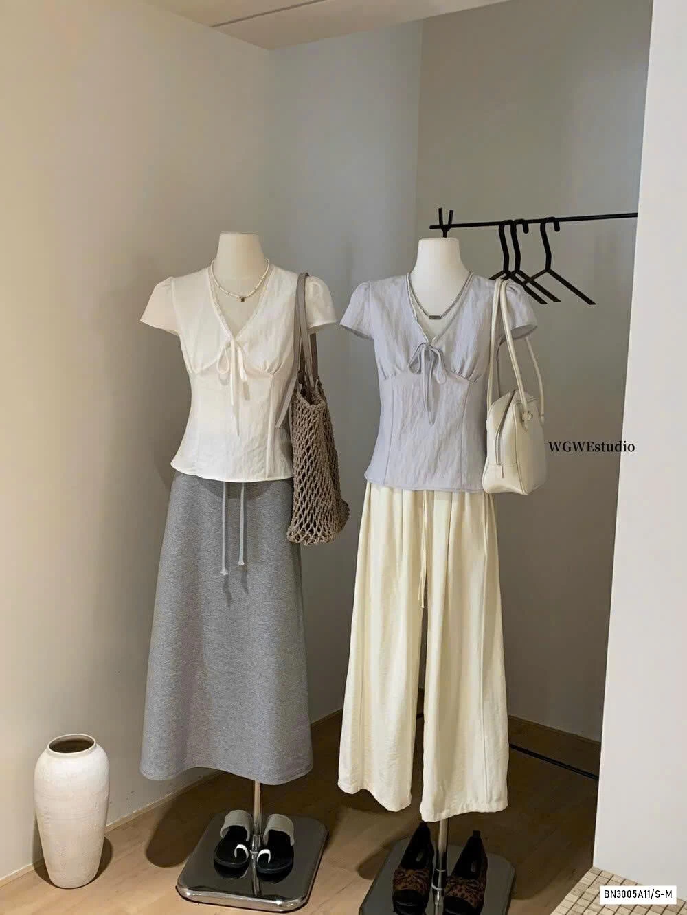 SƠ MI TAY HẾN CỔ V WG.WE