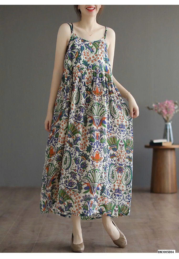 VÁY 2 DÂY HOA ĐI BIỂN