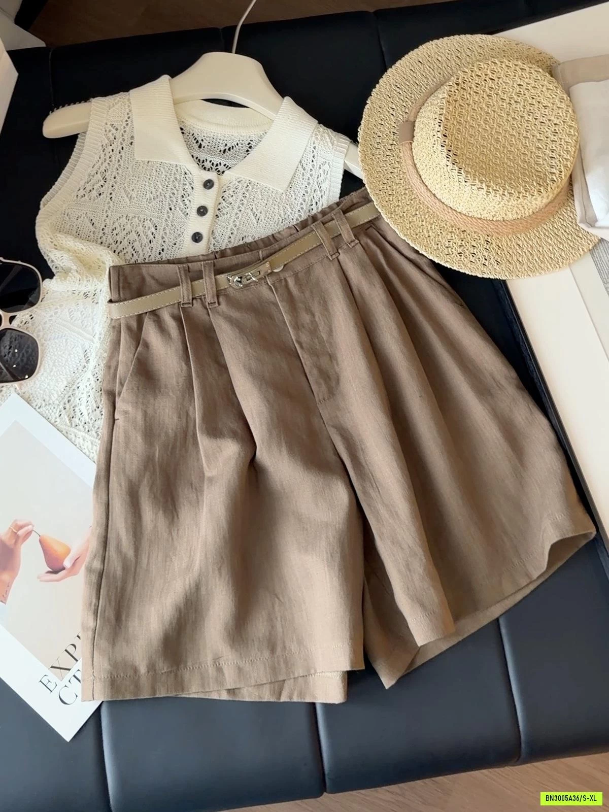 SHORT ĐŨI NGANG GỐI KÈM BELT ANNA