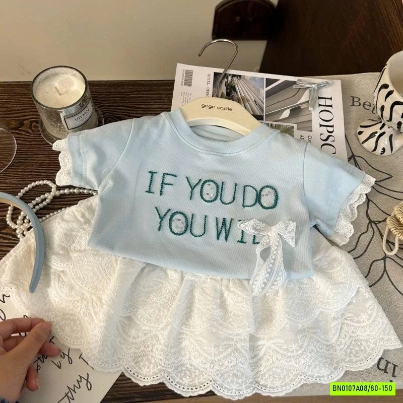 SÉT ÁO XANH MIX CV TRẮNG