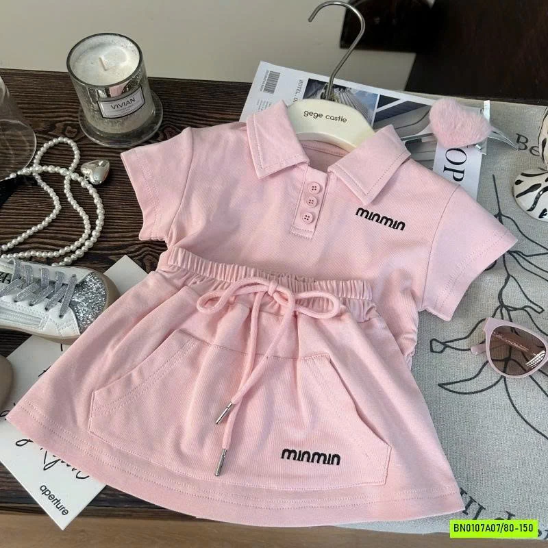 SÉT VÁY POLO MIN HỒNG