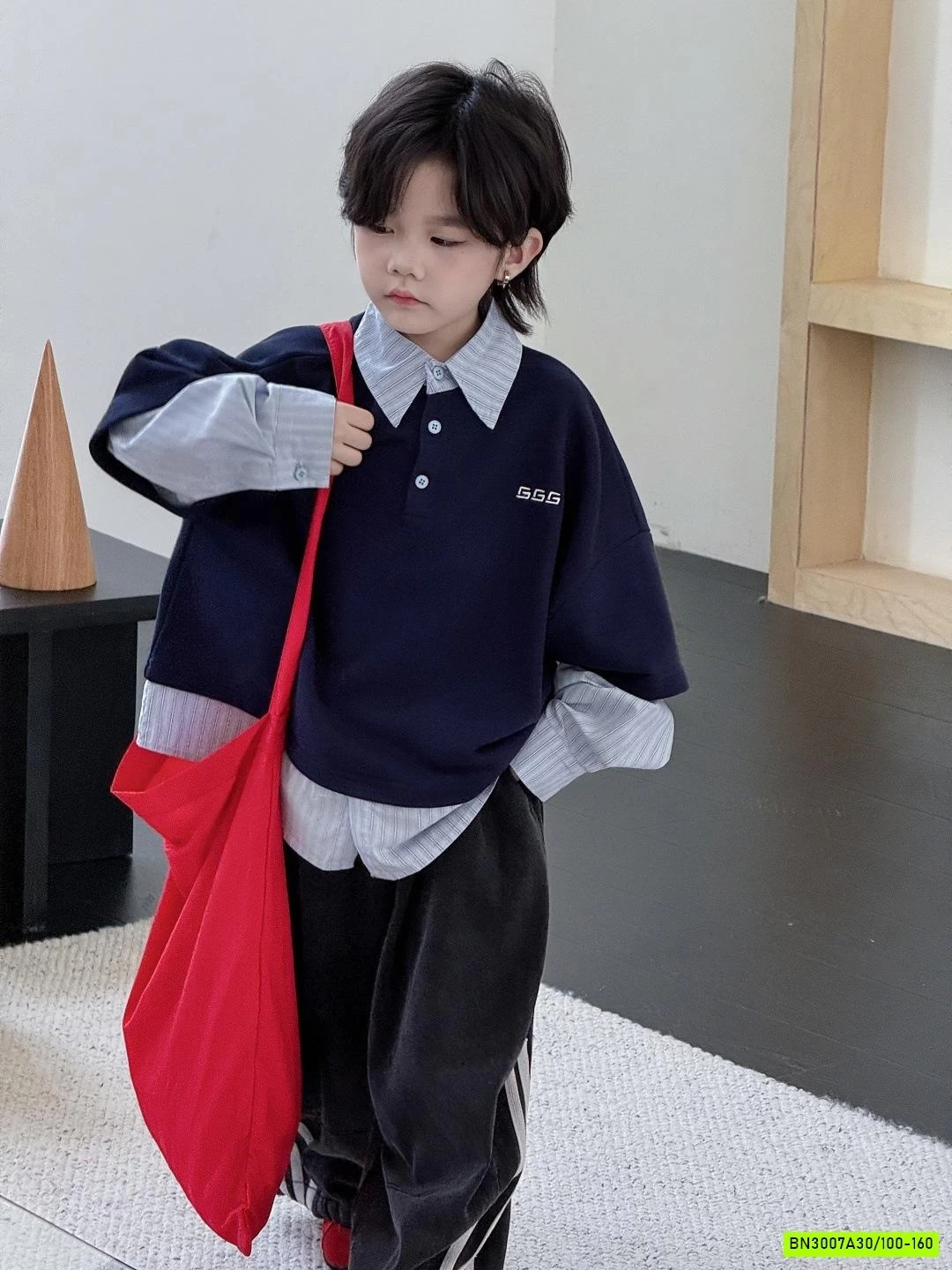 ÁO THUN PHỐI CỔ SƠ MI