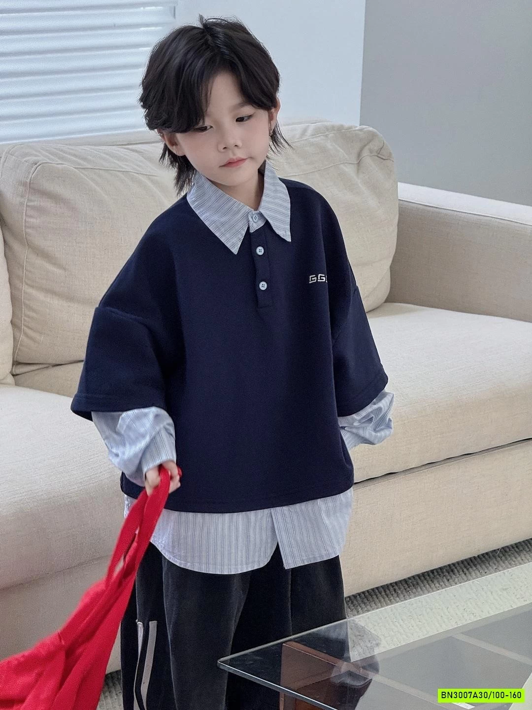 ÁO THUN PHỐI CỔ SƠ MI