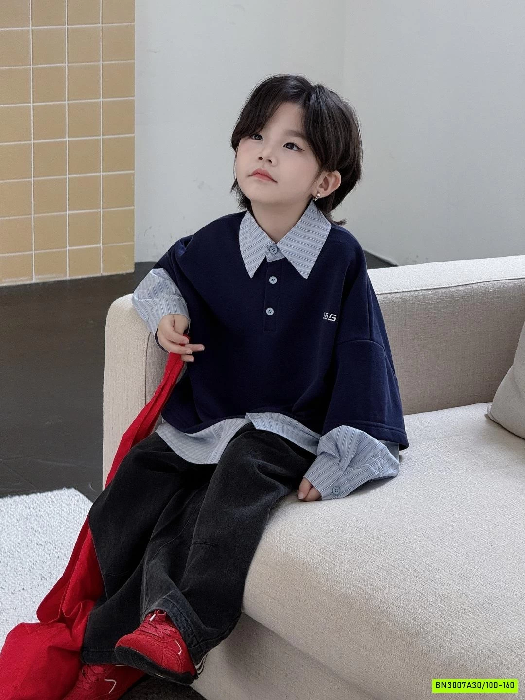 ÁO THUN PHỐI CỔ SƠ MI