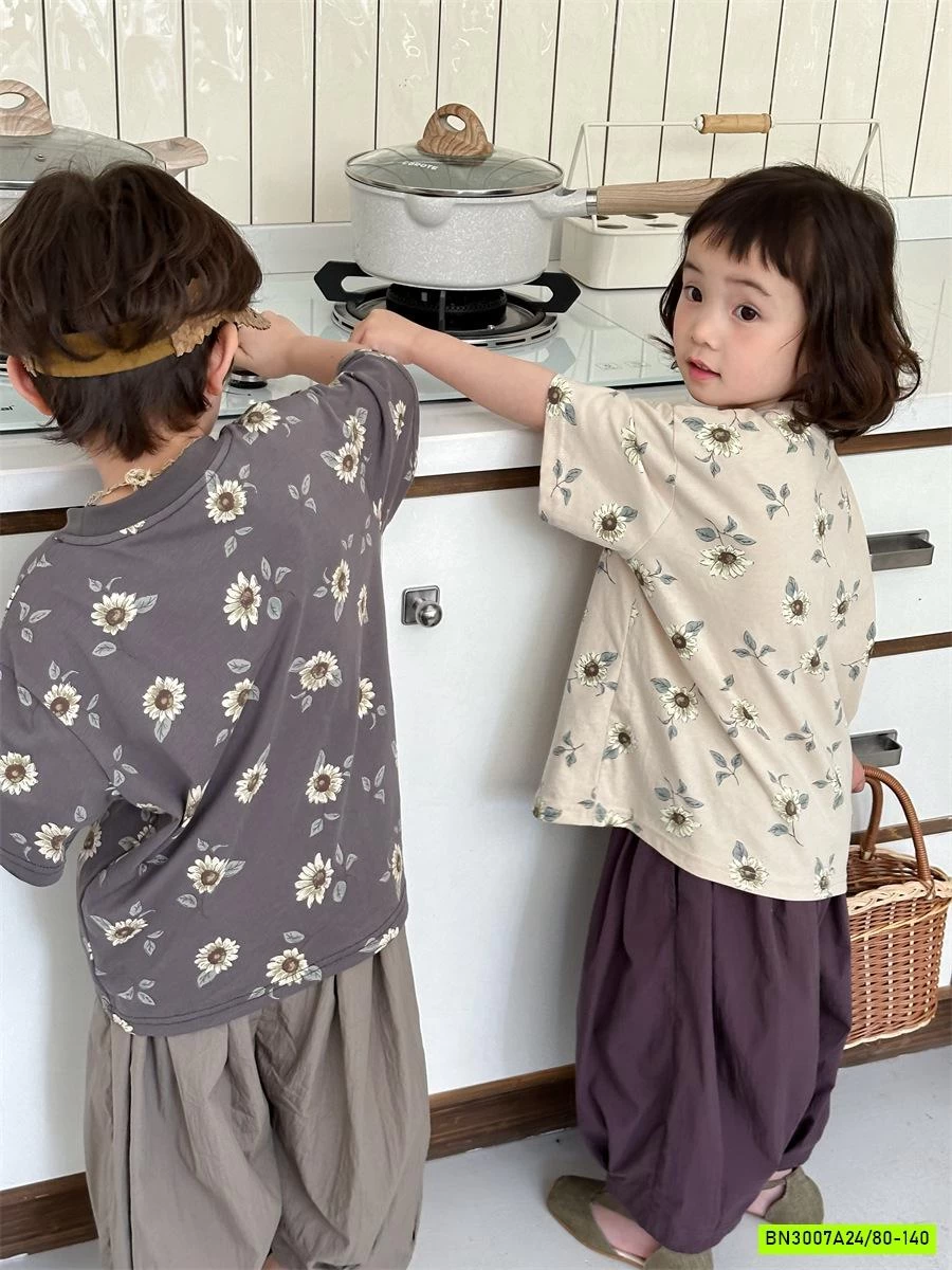 ÁO HOA MIX QUẦN BOM RETRO