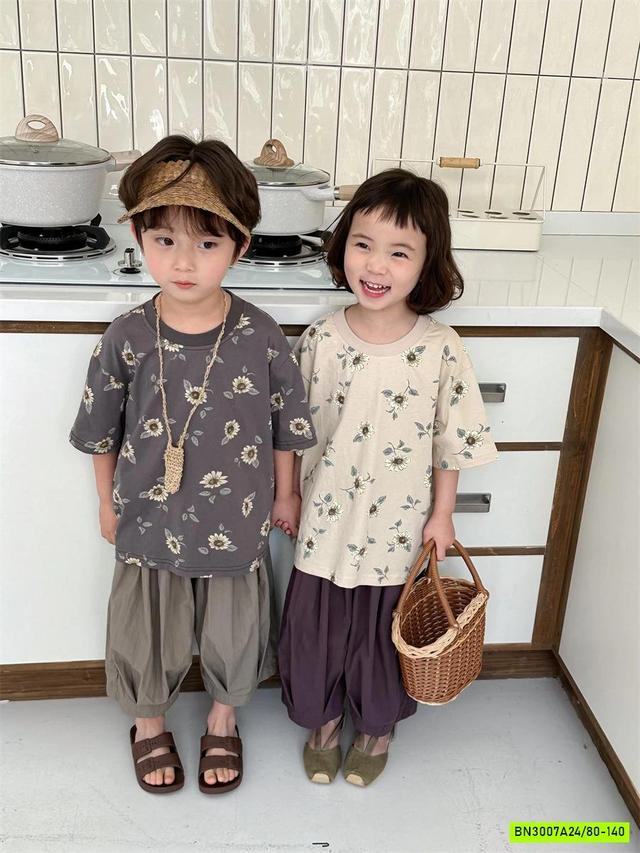 ÁO HOA MIX QUẦN BOM RETRO