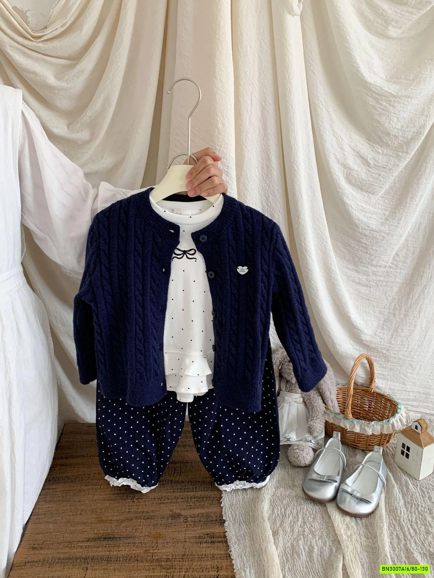 SÉT KHOÁC LEN MIX ÁO BI QUẦN BOM