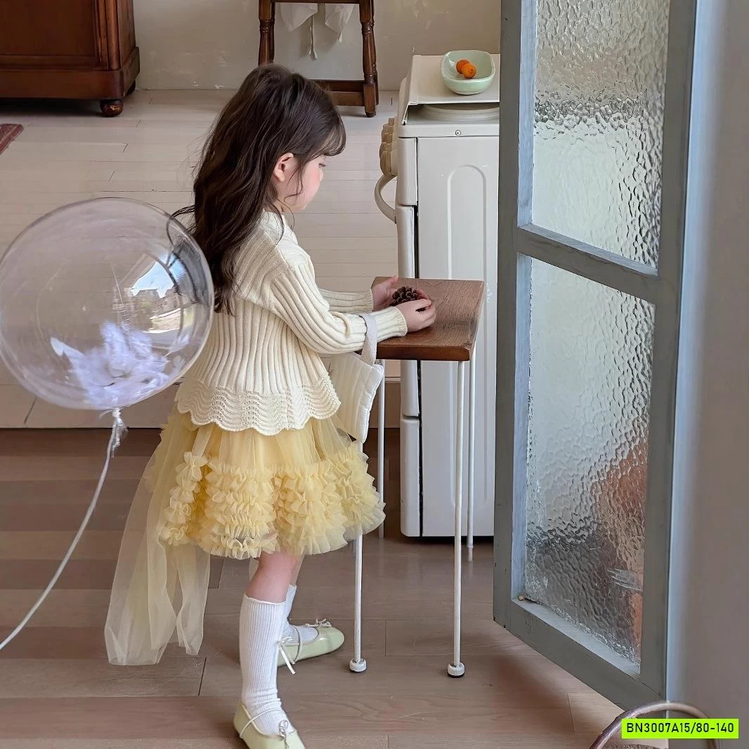 SÉT ÁO LEN+CV TUTU VÀNG CHERRYCOCO