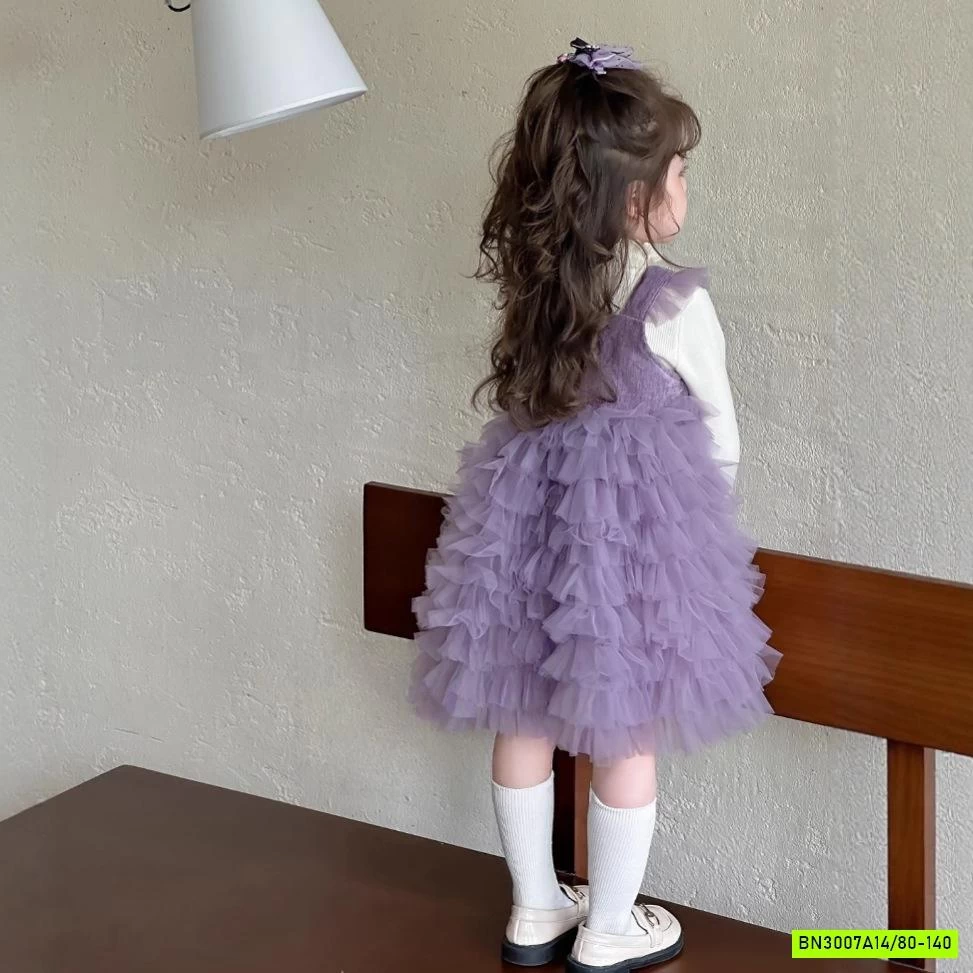 SÉT VÁY TUTU+ÁO LEN CHERRYCOCO