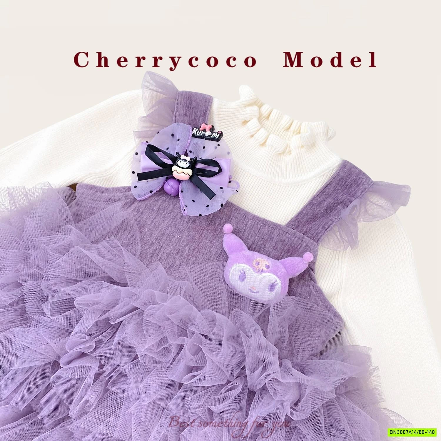 SÉT VÁY TUTU+ÁO LEN CHERRYCOCO