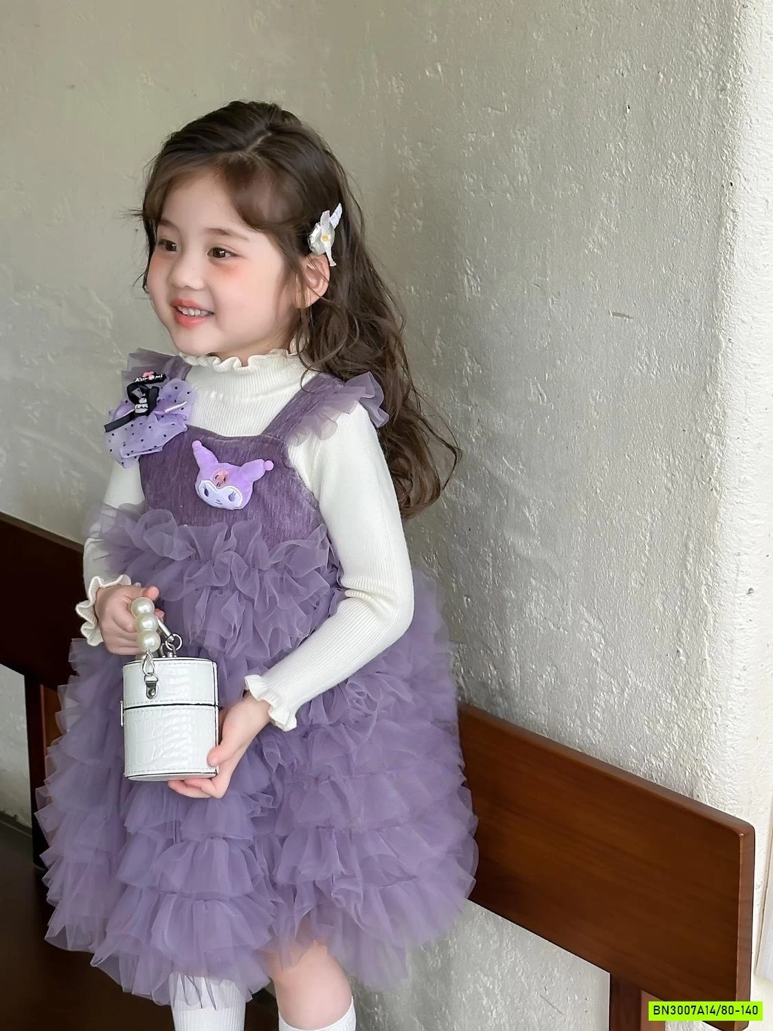 SÉT VÁY TUTU+ÁO LEN CHERRYCOCO