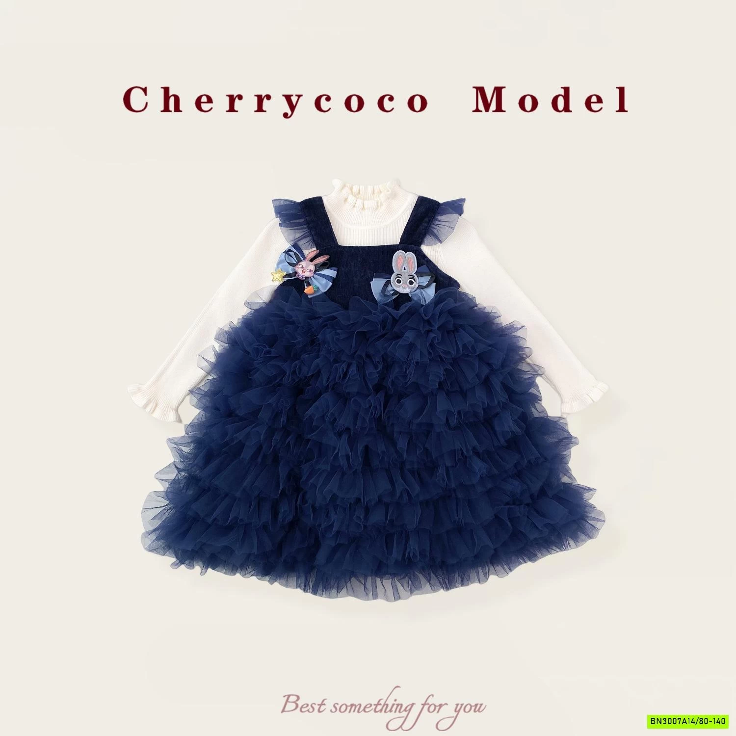 SÉT VÁY TUTU+ÁO LEN CHERRYCOCO