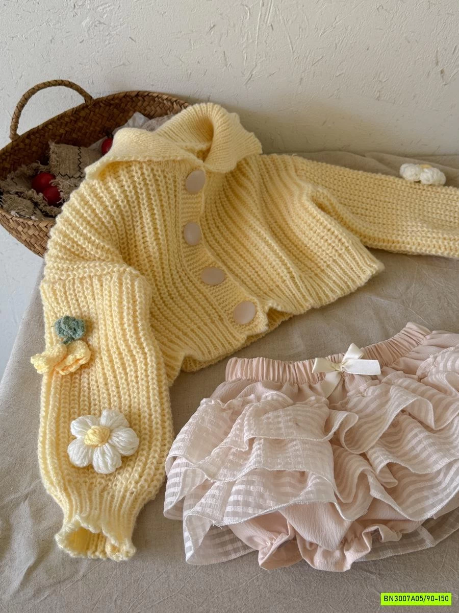 KHOÁC LEN VÀNG MIX QUẦN VÁY BÍ