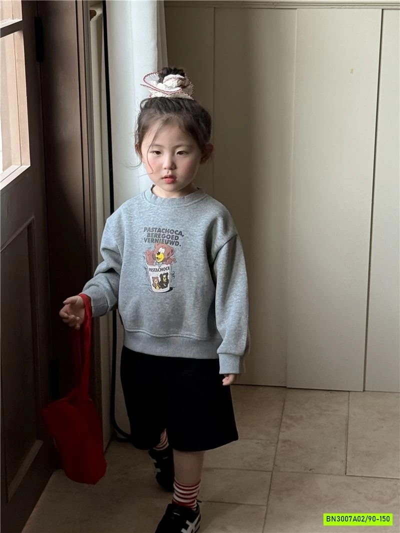 ÁO NỈ XÁM IN GẤU