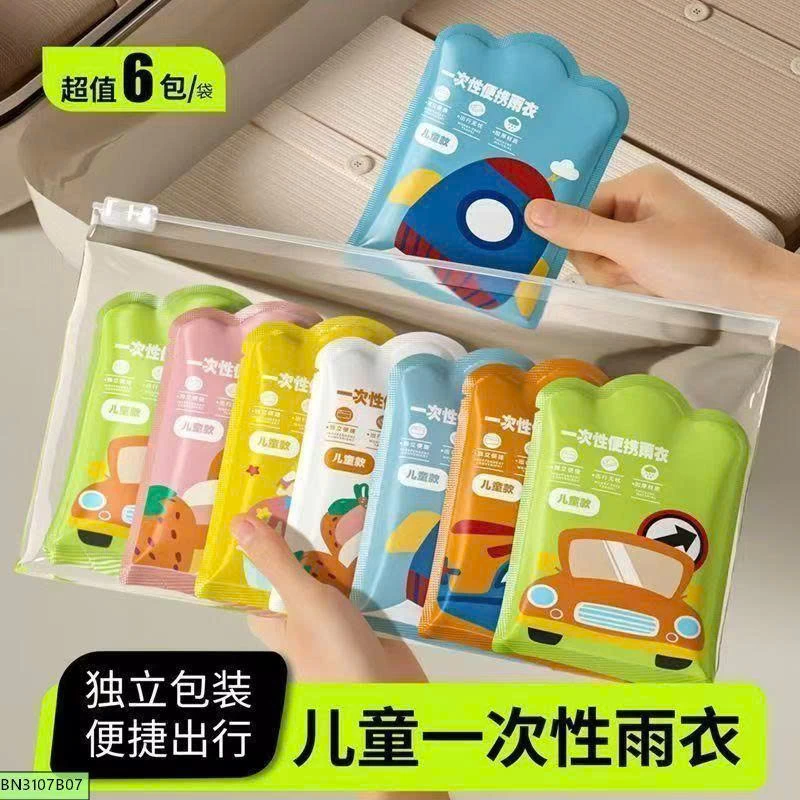 SET 6 ÁO MƯA 1 LẦN SIÊU DAI CHO BÉ