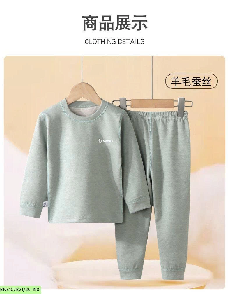 BỘ NGỦ THU ĐÔNG TRƠN MÀU CHO BÉ