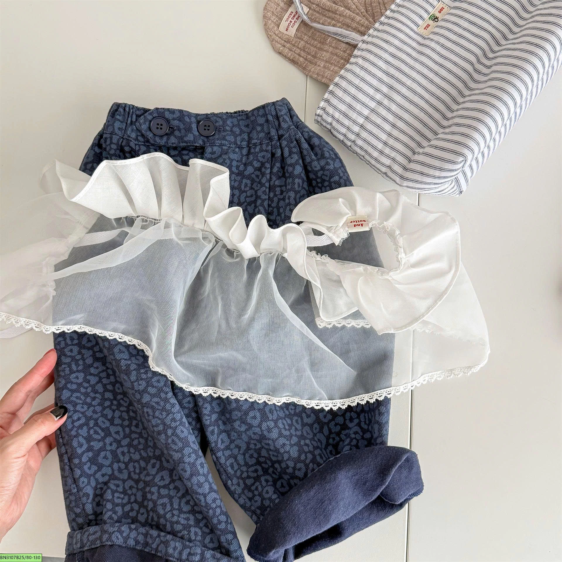 QUÀN DA BEO ỐNG RỘNG  ADBABY