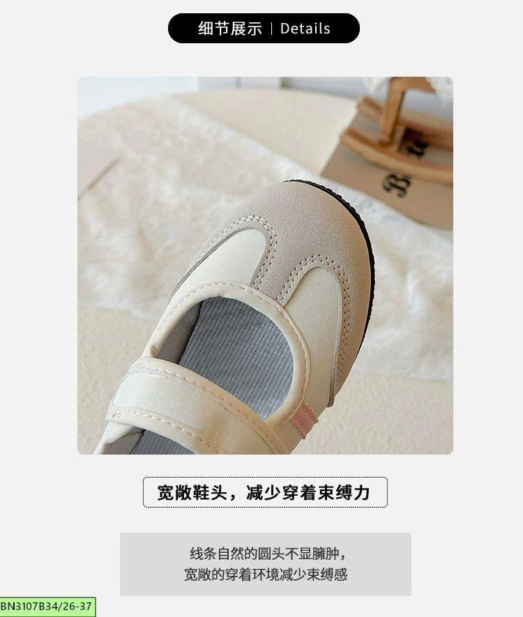 GIÀY THỂ THAO QUAI DÁN MŨI DA LỘN