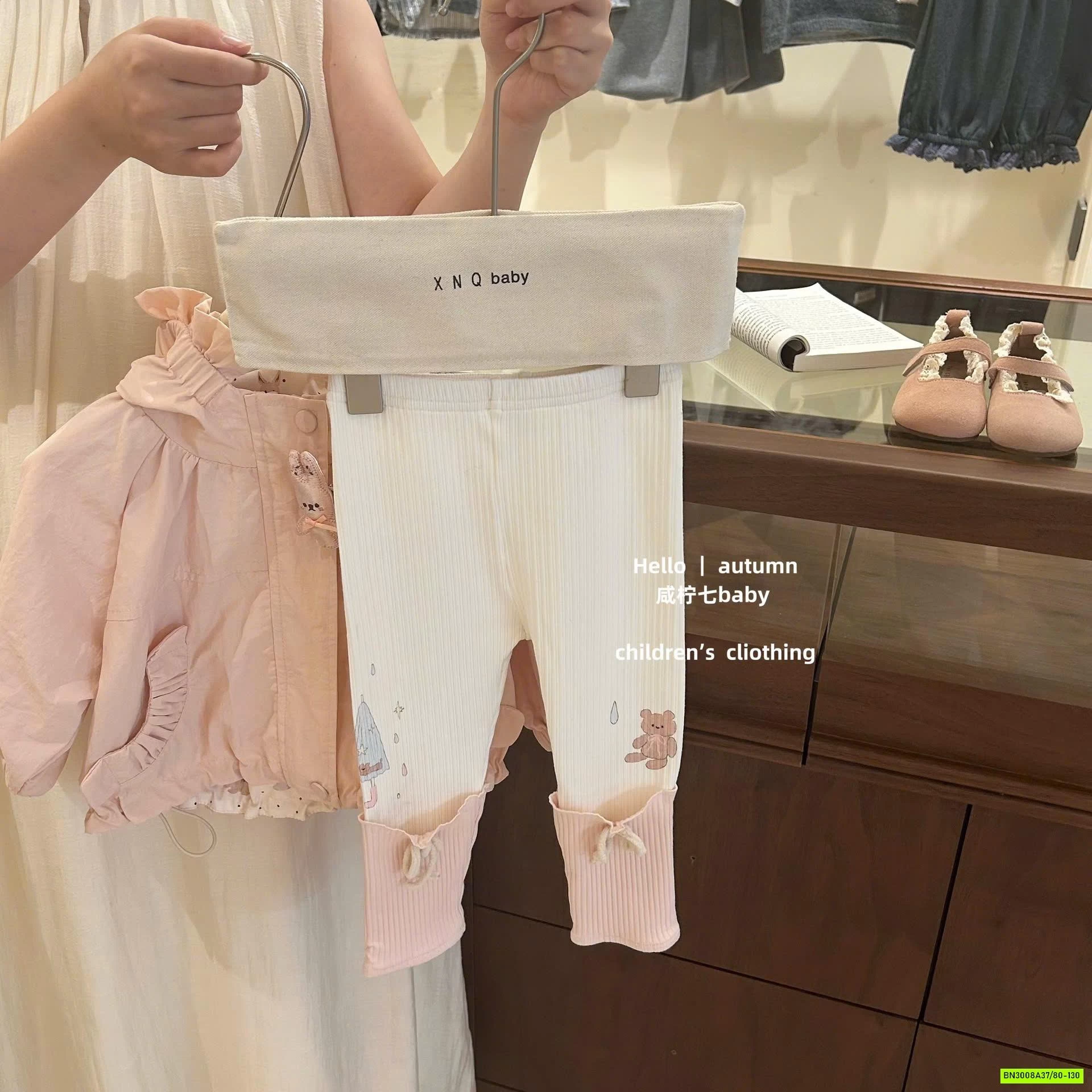 SET ÁO KHOÁC HỒNG MIX LEGGING