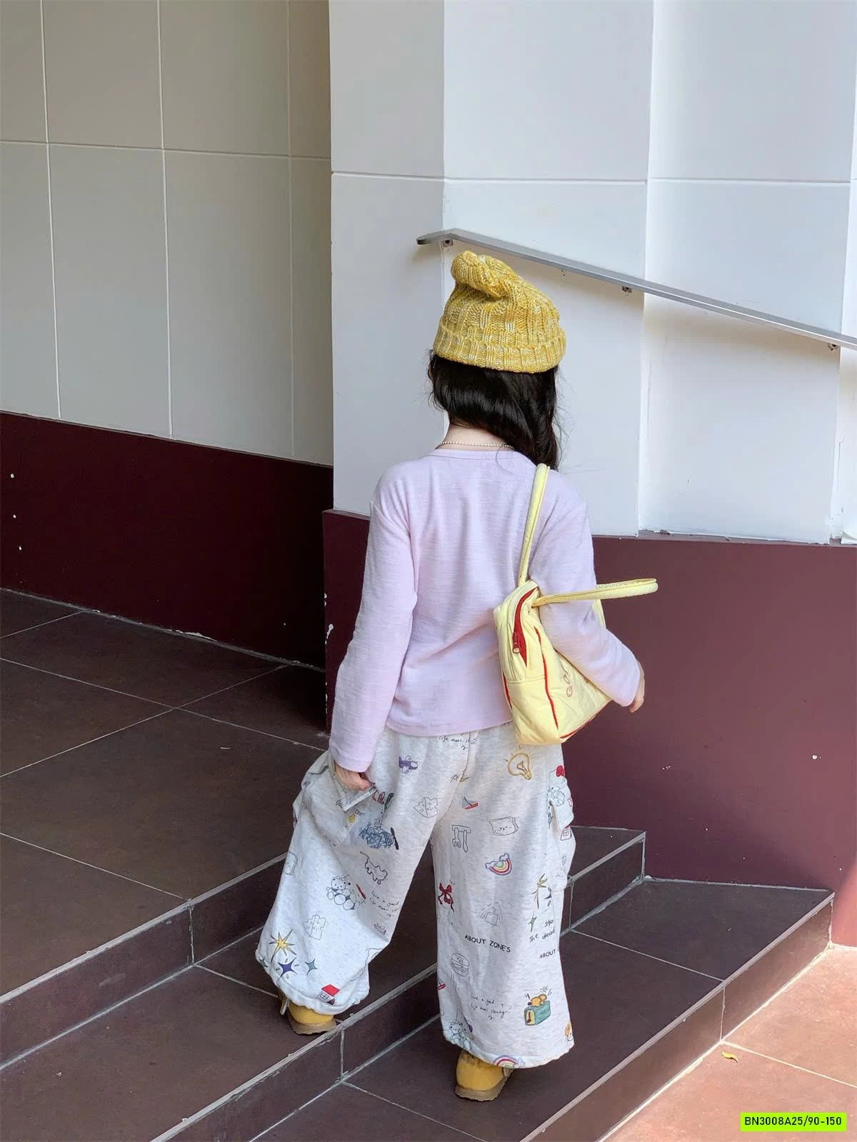 SET ÁO HỒNG MIX QUẦN IN HÌNH DỄ THƯƠNG