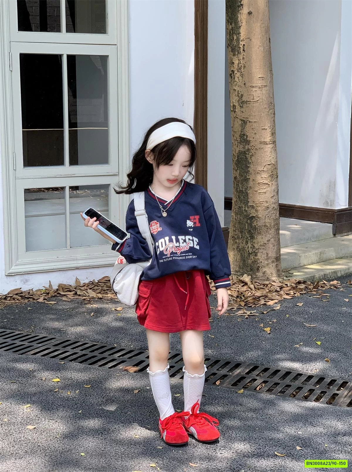 SET ÁO THỂ THAO XANH MIX CHÂN VÁY ĐỎ