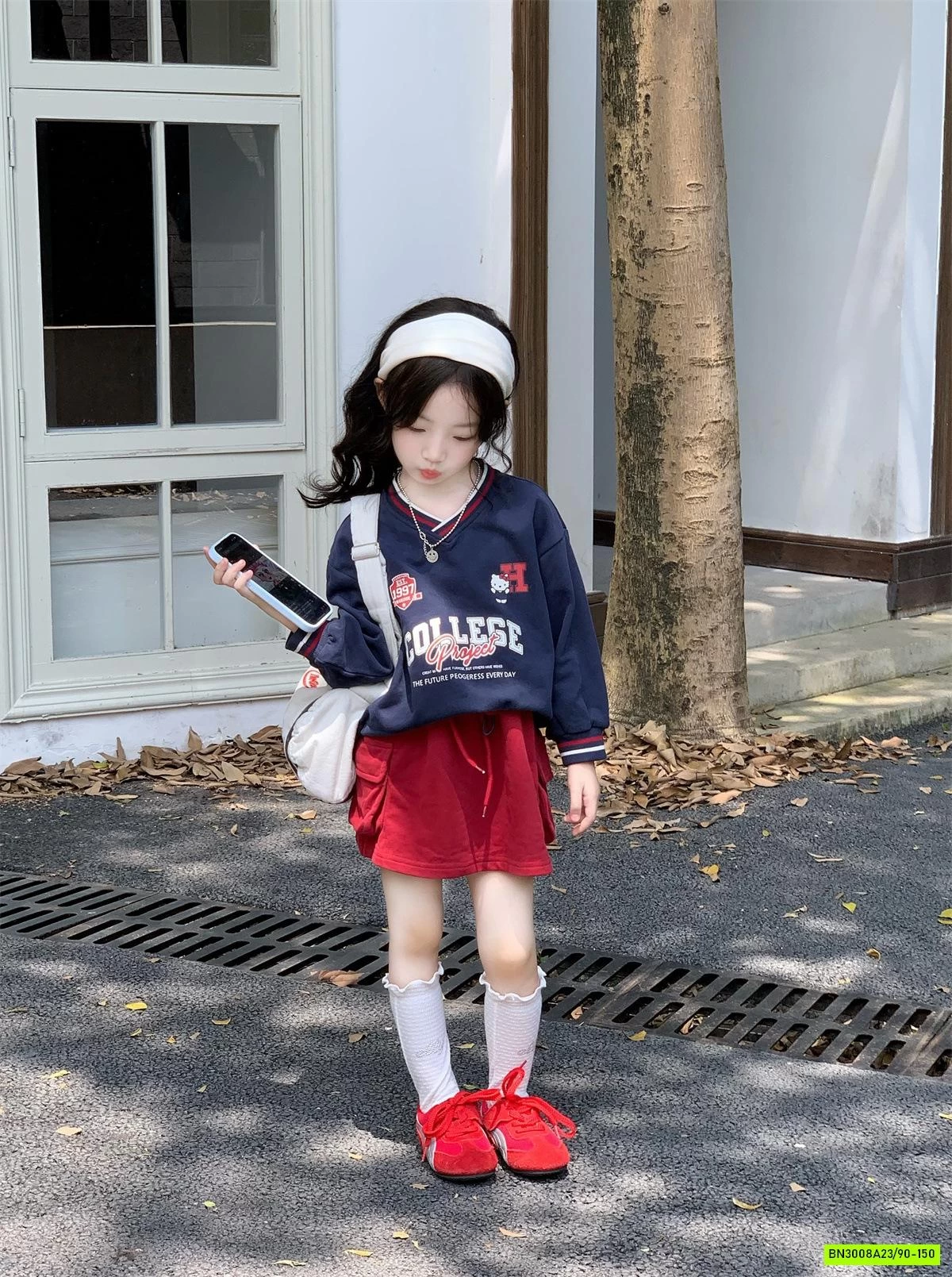 SET ÁO THỂ THAO XANH MIX CHÂN VÁY ĐỎ