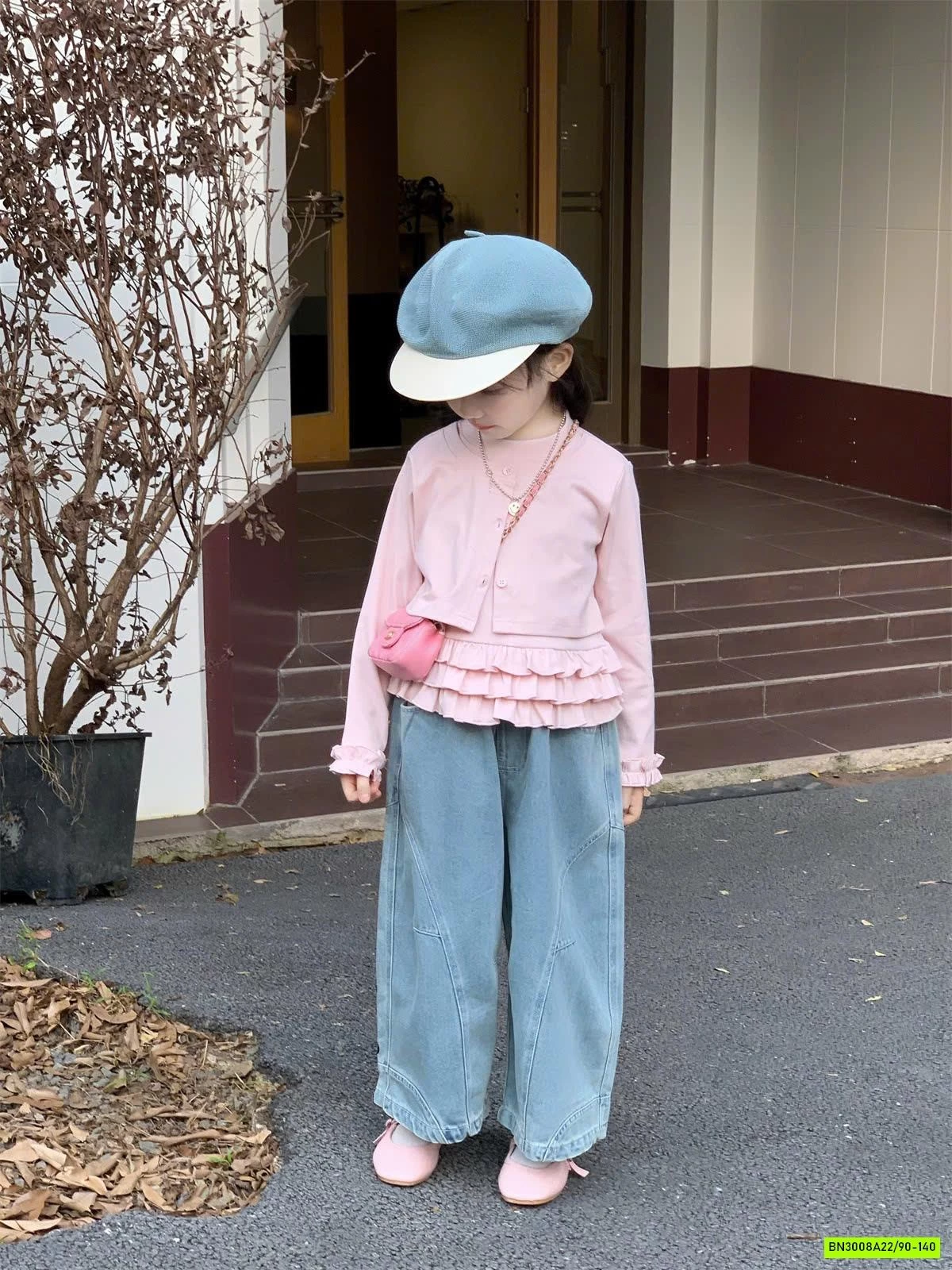 SET ÁO HỒNG MIX QUẦN JEAN SUÔNG