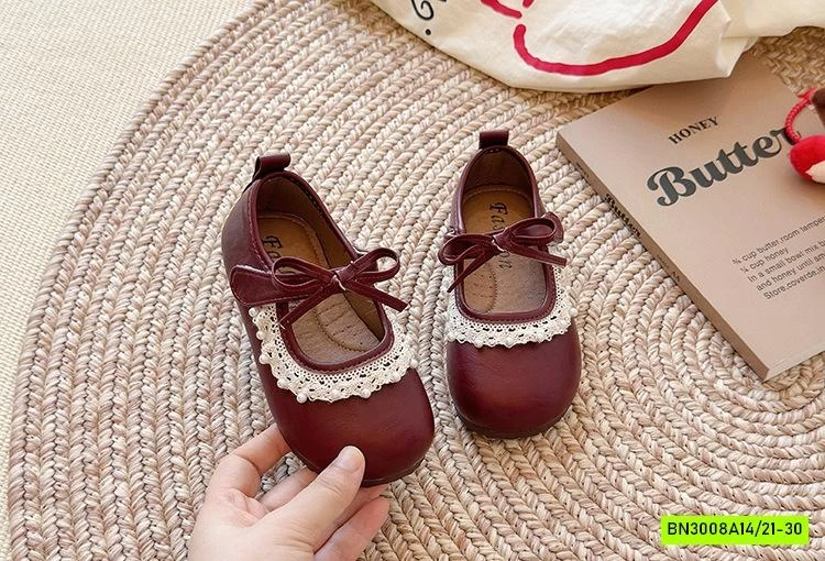 GIÀY BÚP BÊ PHỐI VIỀN REN NGỌC