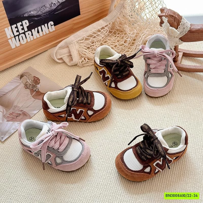 GIÀY THỂ THAO DA LỘN PHỐI MÀU CHỮ N