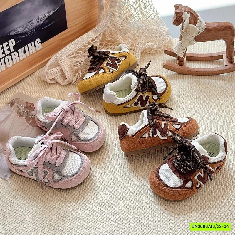 GIÀY THỂ THAO DA LỘN PHỐI MÀU CHỮ N