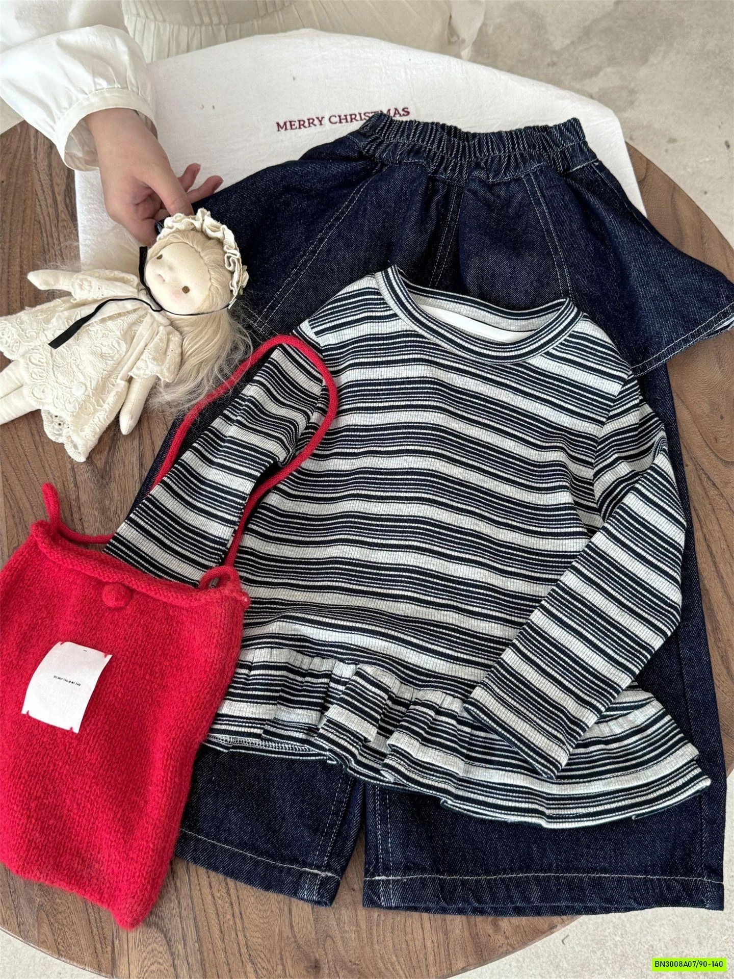 DENIM SUÔNG LIỀN CHOÀNG GIẢ VÁY